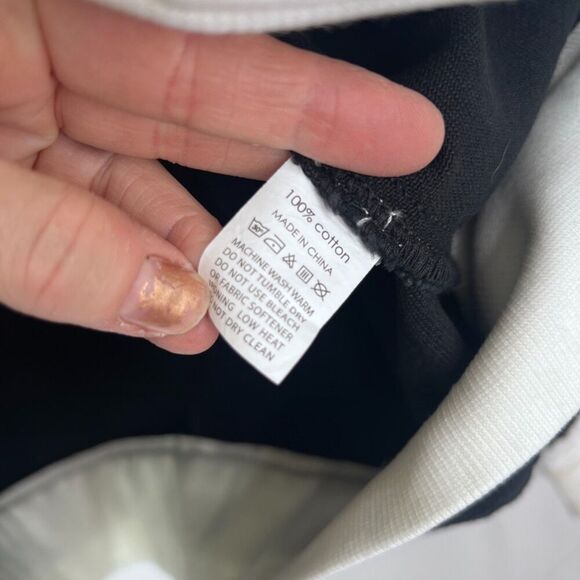 Polo Mano NWT Black & White Hooded Denim Cotton Jean Jacket Size LG - Picture 8 of 10